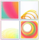 Fodoto 3-pack Large 3 5 x3 5  Rainbow Magic Spring Plastic Wire Spring Coil Toy