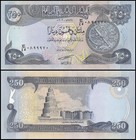 Iraqi Dinar  100 X 50  5 e000 In A Bundle - Strap   2 Free 250   Coa Iraq Unc  