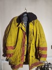 46x35 35l Globe Firefighter Yellow Jacket Coat W  Orange Tape J5