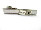 Burlington Northern Railroad Sterling Silver Emerald Gemstone Tie Bar Clip