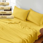 Full Set 4 Pieces Hotel Luxury Breathable Soft Microfiber Bedsheets  Anti Pil   
