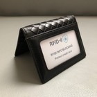 Genuine Leather Bifold Wallet Id Credit Card Holder Window Women Men Travel Case