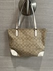 Coach Zip Top Tote In Signature Canvas Style F29208 Light Khaki Chalk