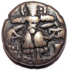 904-906 - Hunnic Dynasties Of Kashmir Sugandha Rani 1 Stater Coin- 7 02 Gram   A