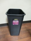 10 Each United Solutions 41 Qt Wastebasket Black Plastic Rectangular  Wb0060