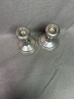 Empire Pewter Candlesticks  pair  3 3 4 Inches Tall Weighted No 780