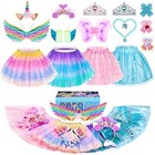 Little Girls Dress Up Costume Set  Fairy And Mermaid Princess Dress Up Trunk 