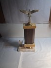 Vintage Homing Pigeon Trophy Marble Base 180 Mile Race