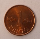 1964 Finland 1 Penni Suomen Tasavalta 15 8mm Km  44