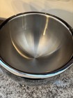 Crate   Barrel Ice Bucket Stainless Sphere Vtg Nice Rare