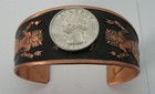 Bell Trading Copper Native Indian Symbols Bracelet Buffalo Dancer Rainbow Yei