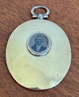 Large Ornate Antique Gold   Silver Double Daguerreotype Mourning Pendant
