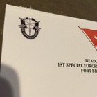 Ft Bragg Item   Stationary  Notes  Letters  Keepsake  Man Cave  5 5 Inches X 8 5