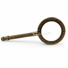 5  Antique Brass Magnifying Glass Henry Hughes London 1941 Nautical Vintage Gift