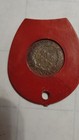 Indian Head Cent Encased Copper Horseshoe Good Luck Token Red Holder