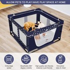 Large Dog Play Pen For Small Pets Cats With Zipper Gate  Thickened Oxford Fabric