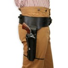 Retro Western Cowboy Pu Leather Gun Holster Tooled Revolver Pistol Belt Punk