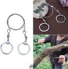 2-pack Survival Wire Saw - Portable 22  Hand Pocket Chain For Outdoor  Camping