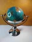 Ebros Gift Modern Decorative Desktop Blue World Atlas Map Globe 