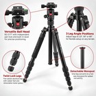 Oben At-3565 Aluminum Travel Tripod With Bz-217t Ball Head Monopod 20lb Max Load