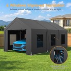 Carport Heavy Duty  Car Port With Reinforced Steel Frame And 6 Roll-up