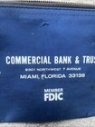Vintage Bank Bag Metal Zipper Money Security Deposit Bag  