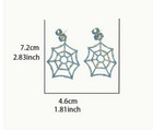 Spider Web Earrings Rhinestone Fashion Jewelry Fast Free Ship 3 Inch