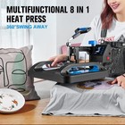 8 In 1 Heat Press Machine Sublimation Printing 15 x12  For T-shirt Mug Hat Plate
