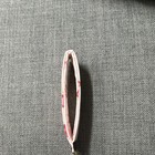 Handmade Strawberry Print Fabric Wristlet Key Chain Strap With Metal Ring 
