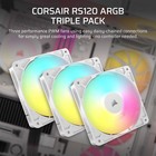 Corsair - Rs120 Argb 120mm Pwm Case Fans  3-pack  - White