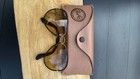 Vintage Ray-ban Bausch   Lomb Usa Leather Aviator Sunglasses 58-14