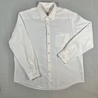 Tasso Elba Island Linen   blend Shirt     White     Xl 17   17 5     55  Linen 45  Cotton
