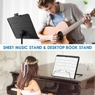 K Kasonic - Dual-use Folding Sheet Music Stand   Desktop Book Stand With Port   