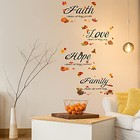 4 Sheets Fall Wall Decals Thanksgiving Wall Stickers Removable Maple Leaves 