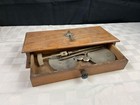 Antique Oak   Brass Apothecary Scales 