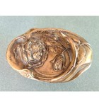 Antique Art Nouveau Jewelry Casket Trinket Box Rogers Silver Plate Cast Metal 