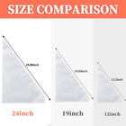 24 Inch Extra Large Piping Bags Disposable 50 Pack Thick Pastry Bags With 6 Bag