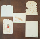 Vintage Teddy Bear Birthday Cards  Lot Of 5  Used