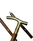 Antique Derby  Brass  Head Handle  Wooden Walking Stick In Victorian  Style