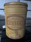 Rare Large Vintage Crustene Metal Barrel Tin Can 20 Inches