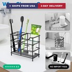 304 Stainless Steel Bathroom Toothbrush Holder Toothpaste Holder Stand Bathroom