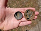 Vintage Military Brass Us    Copper Eagle Cavalry Horse Bridle Rosettes