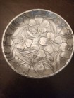 Set Of 8 Vintage Everlast Hand Forged Hammered Aluminum Floral Coasters 
