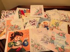 Lot Of 30 Vintage Assorted Greeting Cards Unused 1940s Box In Great Shape