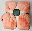 Vera Bradley Faux Fur Throw Blanket In Coral Cloud