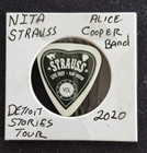 Nita Strauss Alice Cooper Band Tour Issued Guitar Pick 2020 Detroit Stories Tour