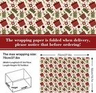 12 Sheet Vintage Christmas Wrapping Paper Retro Santa Claus Gift Wrap Paper Bulk