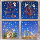 Horaldaily 251 Pcs Christmas Window Cling Sticker  Nativity Scene Holy Night    