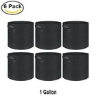 6 Pk Grow Bags Plant Fabric Pot Nursery Soil Bag With Handles Thickened Nonwoven