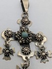   Vintage Taxco Sterling Silver Yalalag Cross Pendant